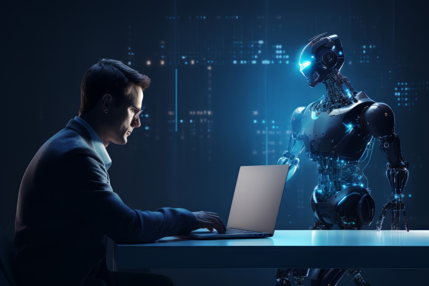 Robot and men