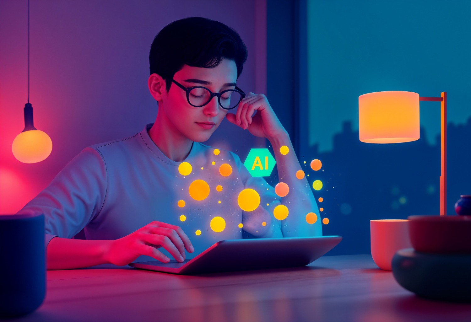 Ai boy meditate