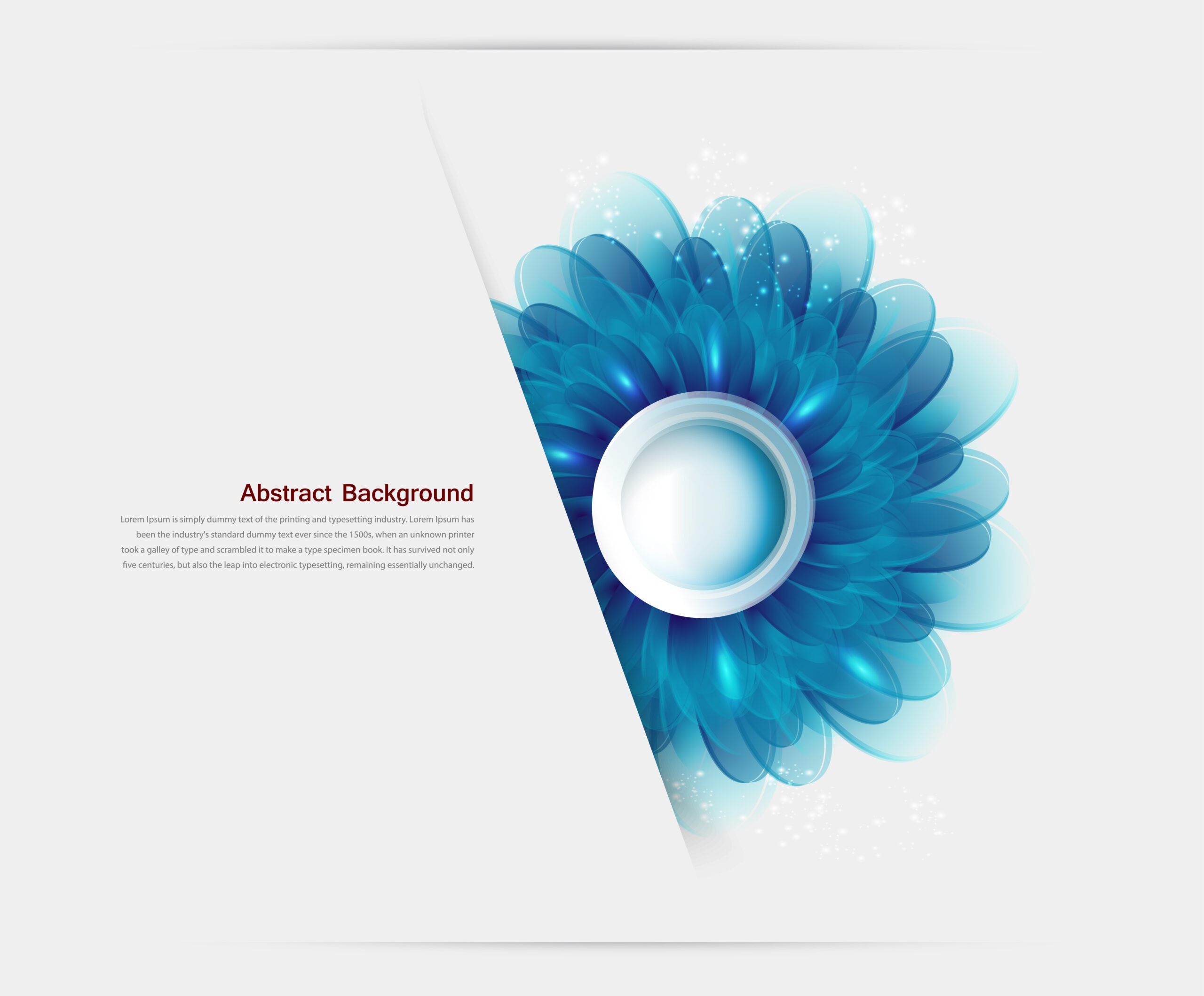 Vector Illustration With blue flowers